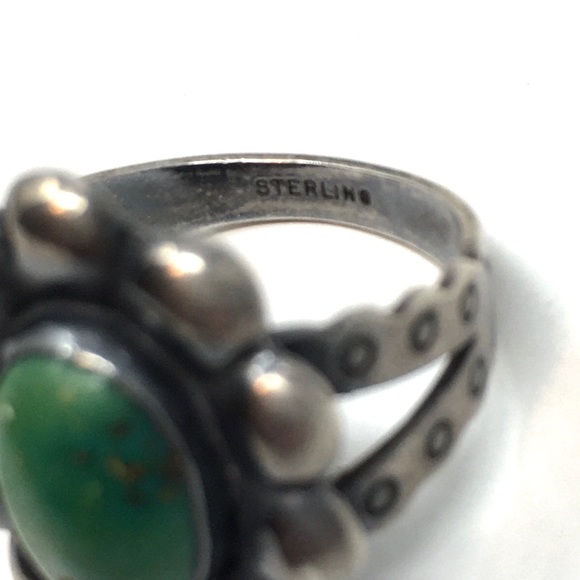 Vintage 925 Navajo Flower Ring - Picture 4 of 6